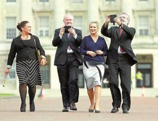 Northern Ireland parties begin talks to avert government collapse