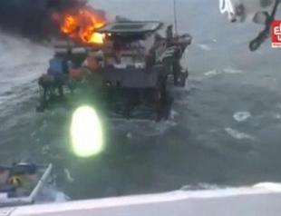 Six more bodies found after Azeri oil platform fire