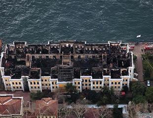 Historic university building in Istanbul awaits restoration three years after fire