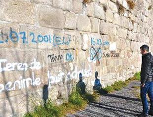 ‘Love’ graffiti on historic castle walls creates outrage