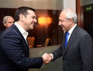 Greek PM Tsipras holds warm talks with Turkey’s left-wing opposition