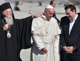 Pope, Bartholomeos visit Greek island to draw world’s attention at migrant crisis