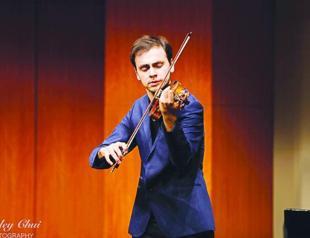 A young talent shining through his violin