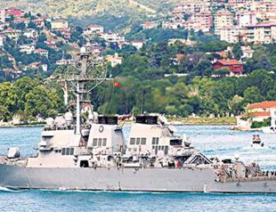 Russia confront in Black Sea over warship