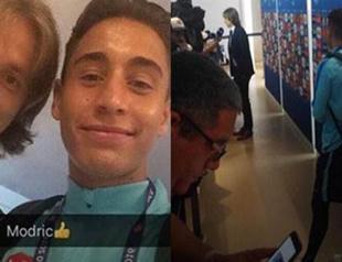 ‘Wonderkid’ Emre Mor waits in line for Modric selfie