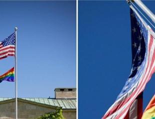 US Embassy in Ankara flies LGBT flag