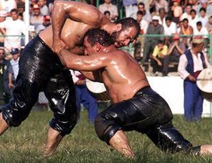Making of oil wrestlers leather pants: A craft hanging by a thread
