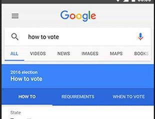 Googles search engine directs voters to the ballot box