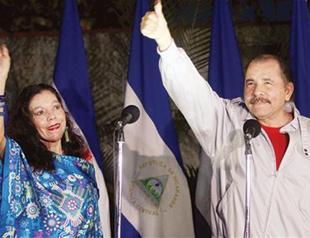 Nicaragua’s Ortega wins third straight term, with wife