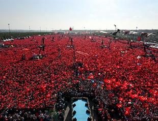 Millions stand for democracy in Turkey