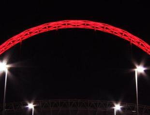 Britain’s Wembley Stadium turns red in solidarity with Istanbul bombing victims