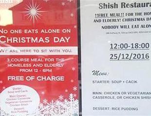 Turkish restaurant owners offer Christmas dinner to London’s homeless, lonely