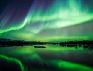 Northern Lights trump street lights in Iceland