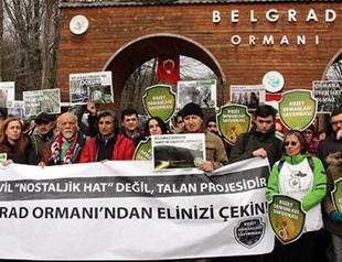 Environmentalists protest tramway construction in Istanbul’s Belgrade Forest