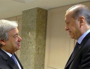 President Erdoğan meets UN secretary general in Turkey
