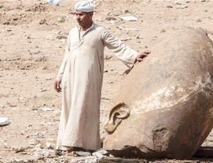 Colossus probably depicting Ramses II found in Egypt