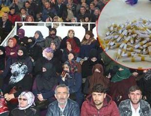 Names written on paper put inside pasta to prevent rigging in draw organized by employment organization