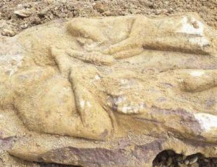 Lost stele found buried in a garden