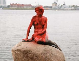 Copenhagen’s iconic little mermaid statue vandalized over