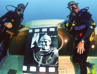 Old underwater photos on display