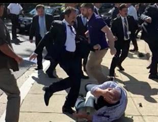 Two detained over brawl during Erdoğan’s US visit: Police