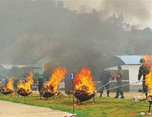 Southeast Asian nations torch $1 billion of seized drugs