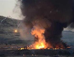 Huge fire erupts in military zone in Turkey’s Kilis