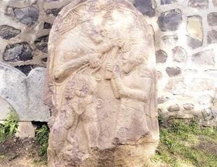Ancient stele damaged during excavation