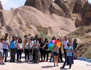 Valley in Turkeys Cappadocia opens to an imaginary world