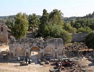 Ancient Hellenistic towers in Antalya being restored