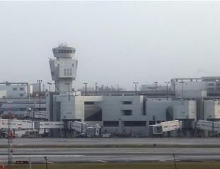 Empty runways and gates are see at Miami International Airport.