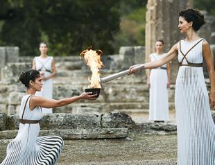 2018 Olympic torch lit at its birthplace