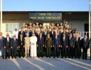 President Erdoğan visits Turkey military base in Qatar