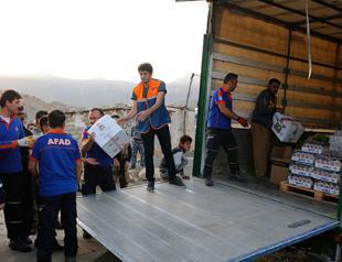 Turkeys AFAD aids 250 quake-hit families in Iraq