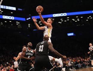 Curry scores 39 to power Durant-less Warriors over Nets