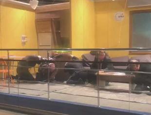 Turkish ministers enter earthquake simulation during meeting