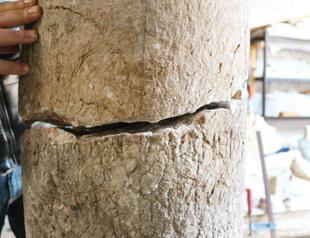 Milestone sign of unknown ancient city in Antalya