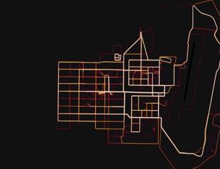 Exercise tracking map highlights locations of deployed troops