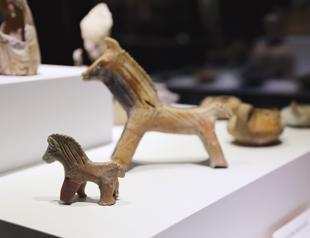 Ancient horse figurines recently unearthed greet visitors in Turkey’s Karaman