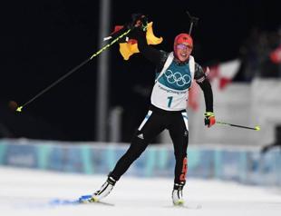 Dahlmeier beats big freeze for Olympic biathlon double