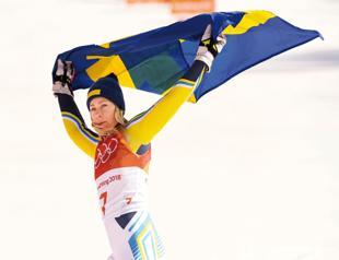 Swede Hansdotter wins gold, no medal for Shiffrin