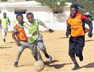 African ‘lions’ dream of football glory in Libya camp