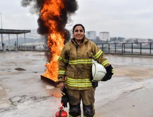 Turkish woman blazing a trail in ‘men’s firefighting job