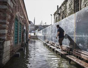 Jellyfish, sea life spotted in historic Istanbul mosque after flood