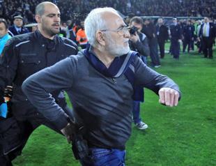 Greece suspends league after football boss takes gun onto pitch