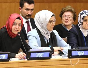 Turkish family and social affairs minister tackles violence against women at UN