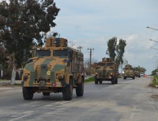 Turkish army airdrops info sheets in Afrin during military operation