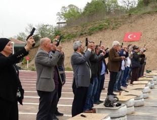 Turkish neighborhood heads given firearms training at shooting range