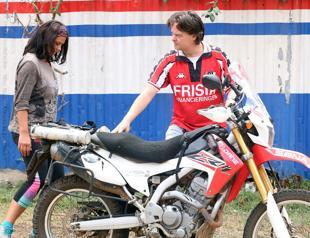 Turkish woman travels across Africa on motorbike