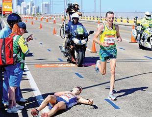 Marathon collapse sours final day